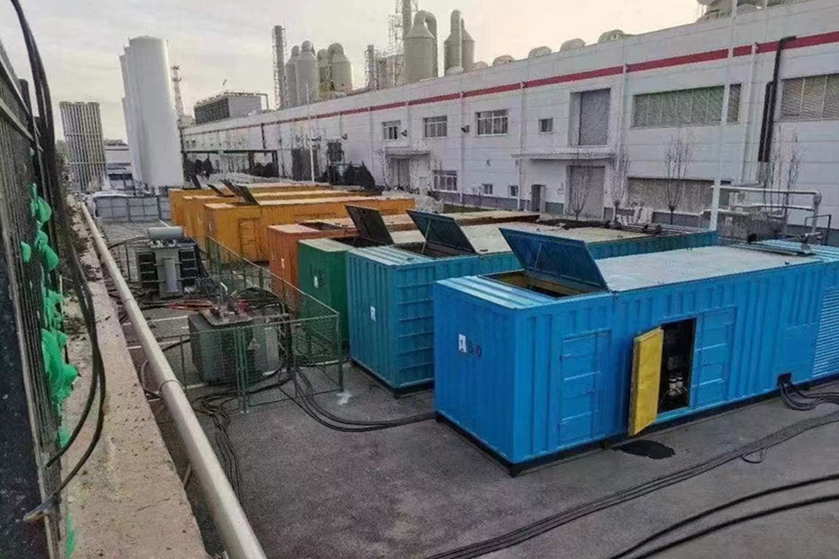 昌江发电机租赁施工现场